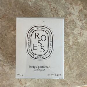 NEW Diptyque Roses Scented Candle in Classic White